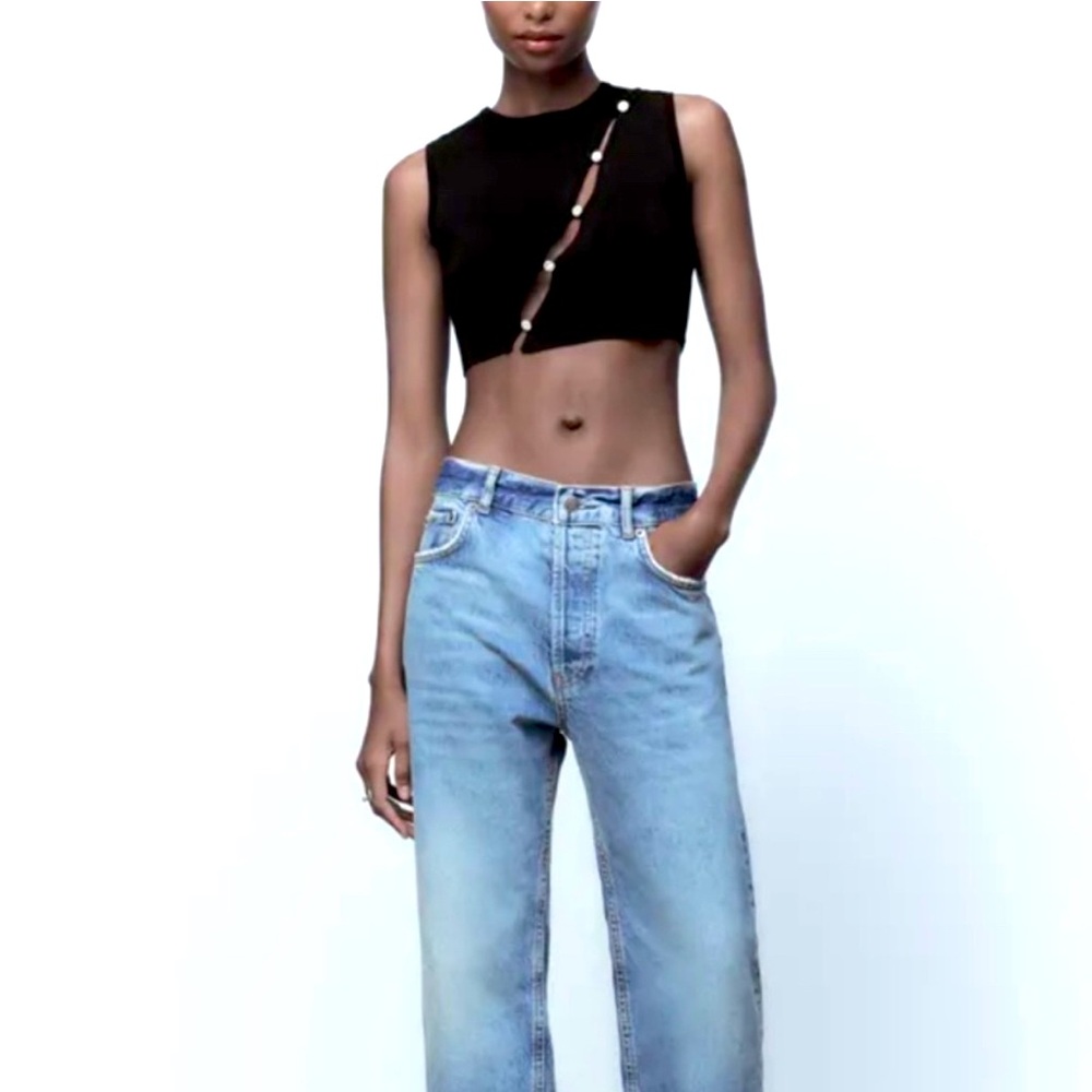 Zara Knit Crop Top Large